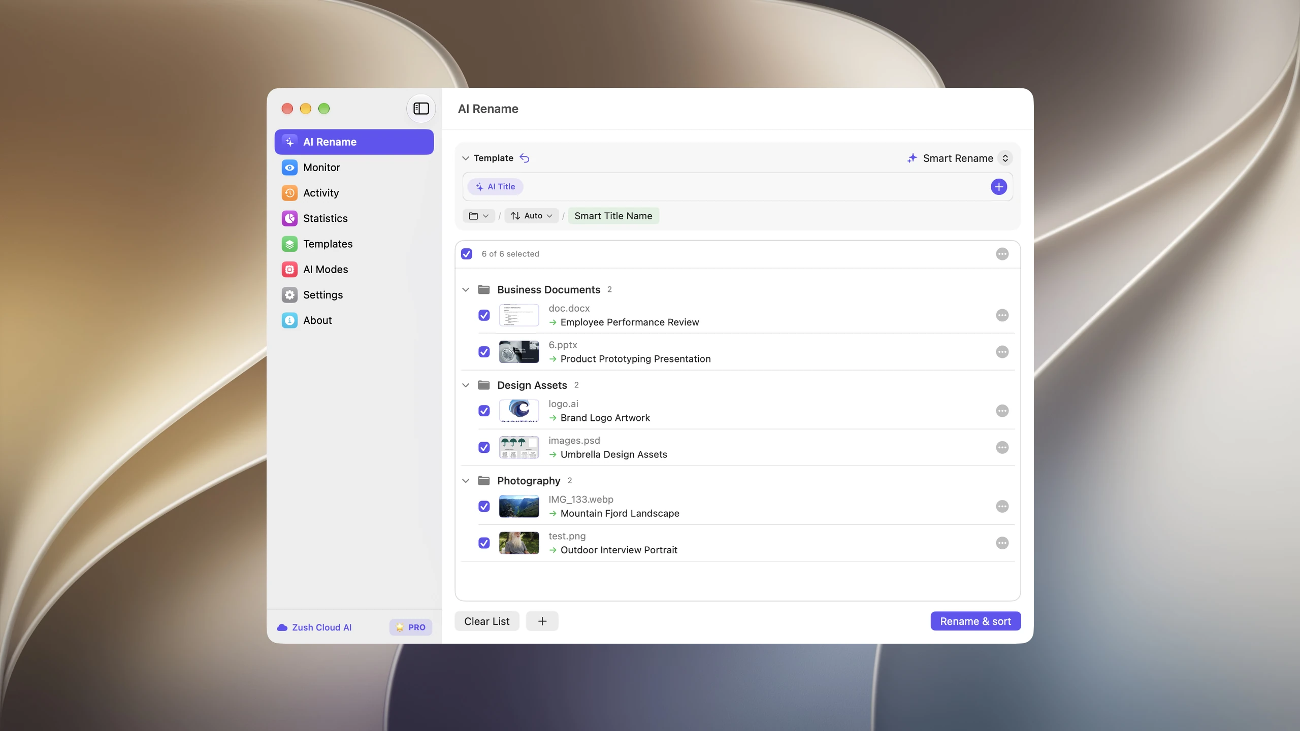 Dateien auf dem Mac mit KI in Ordner sortieren